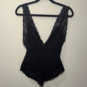 NWOT Women’s Free People Black Lace Chemise